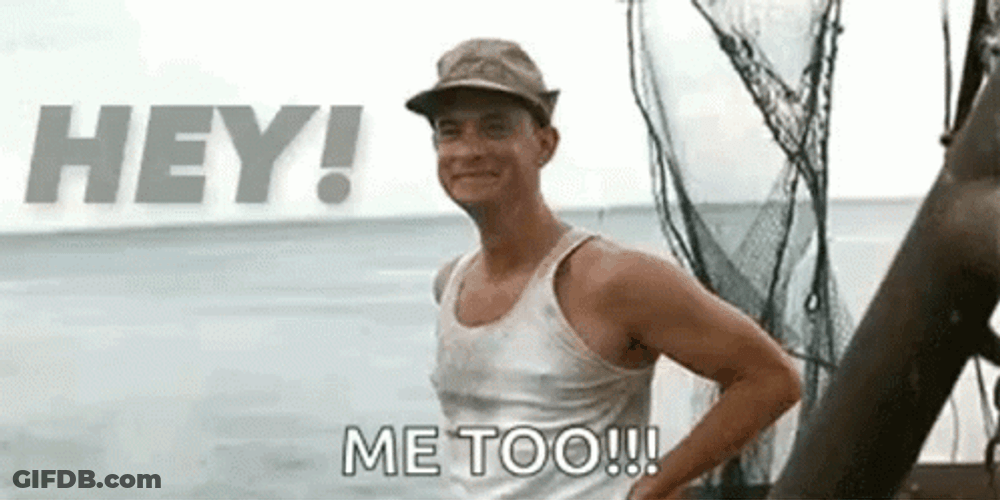Hey Me Too Forrest Gump Waving GIF