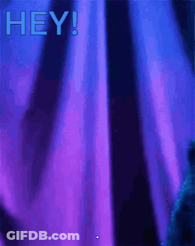 Hey Text On Blue And Purple Background GIF