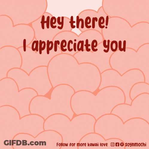 Hey There I Appreciate You Hamster In Clouds GIF