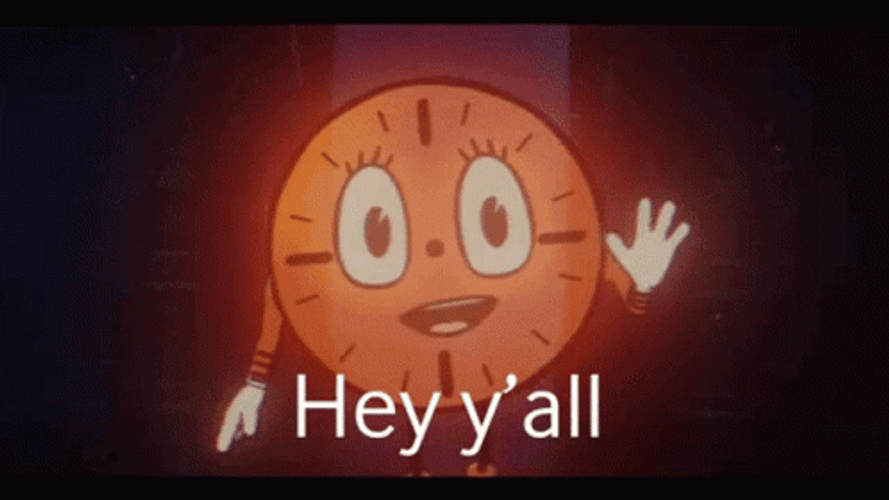 Hey Y’all Clock Cartoon GIF