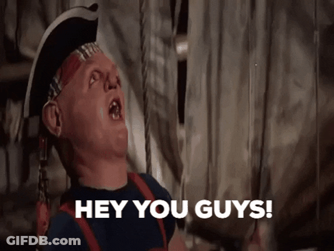 Hey You Guys Sloth John Matuszak Goonies GIF
