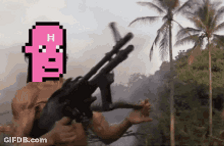 Hgraph Punk Rambo Machine Gun GIF