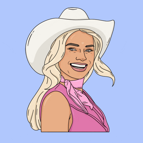 Hi Barbie Big Smile Animated Art GIF