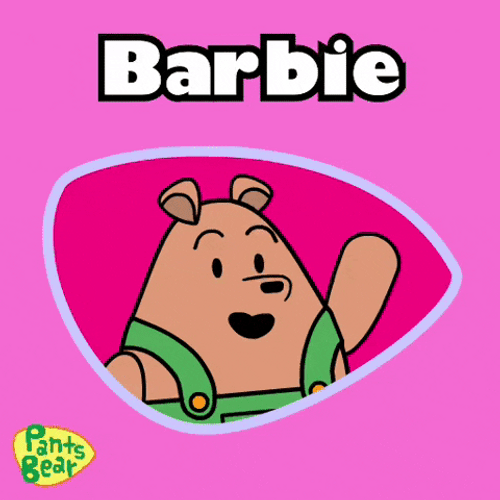 Hi Barbie Flashing Colors Pants Bear GIF