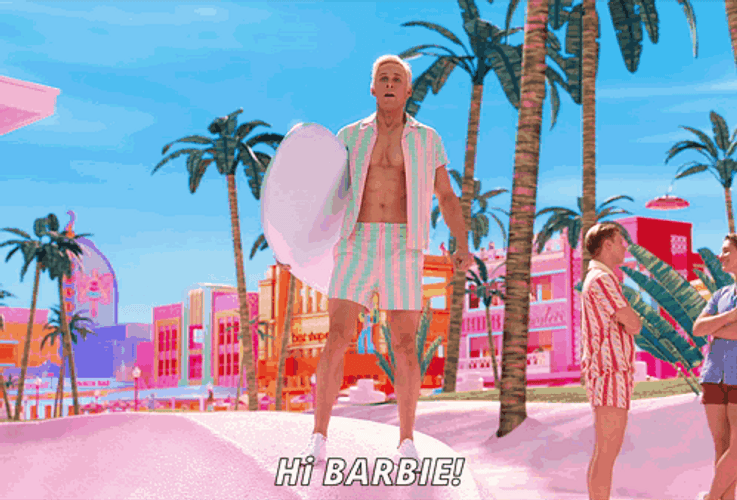 Hi Barbie Hi Ken Margot Robbie Ryan Gosling GIF