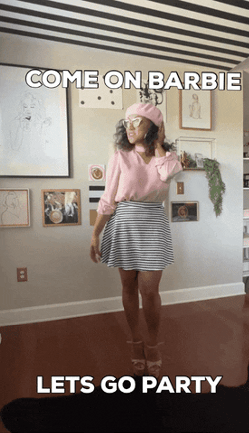 Hi Barbie Lets Go Party Chic Lady GIF
