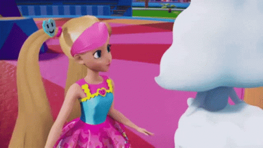 Hi Barbie Shocked Reaction Eye Rolling GIF