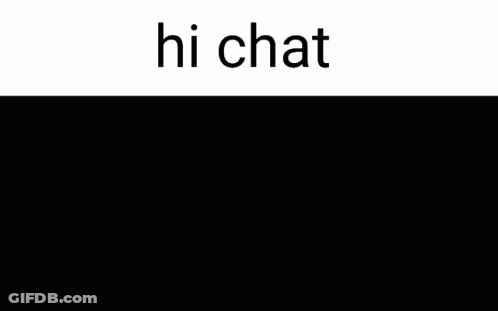Hi Chat Text On Black Background GIF