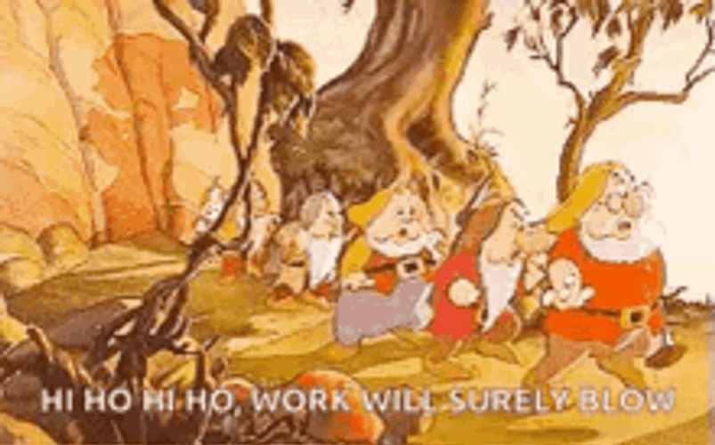 Hi Ho Seven Dwarfs Whistle Work Blow GIF