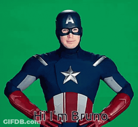 Hi I'm Bruno Captain America GIF
