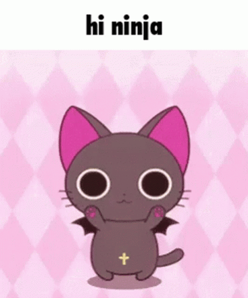 Hi Ninja Cute Sailor Cat GIF