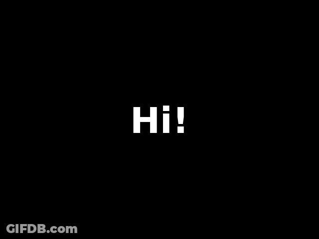 Hi! Text Animated GIF. GIF