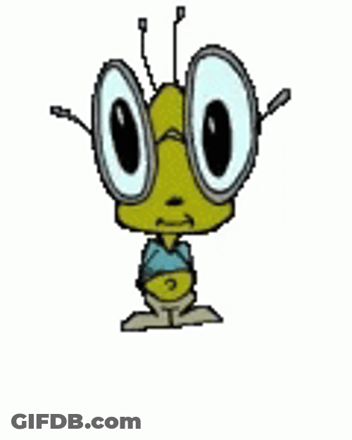 Hi There Big Eyes Cartoon Ant GIF