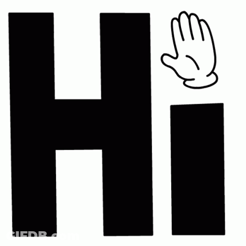 Hi Wave His Hand Hello GIF