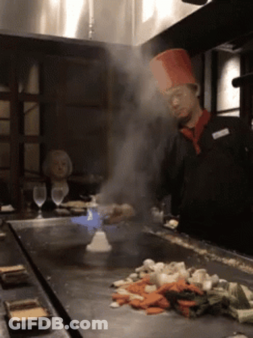 Hibachi Making Fantastic Performance GIF