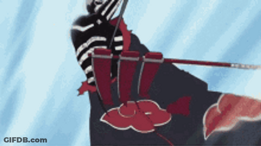Hidan Akatsuki Stabbed On Spot GIF