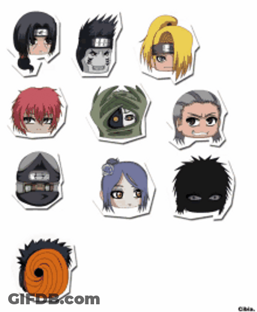 Hidan Chibi Blink Akatsuki Transition GIF