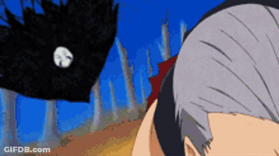 Hidan Fight With Kakashi Using Wind Attack GIF