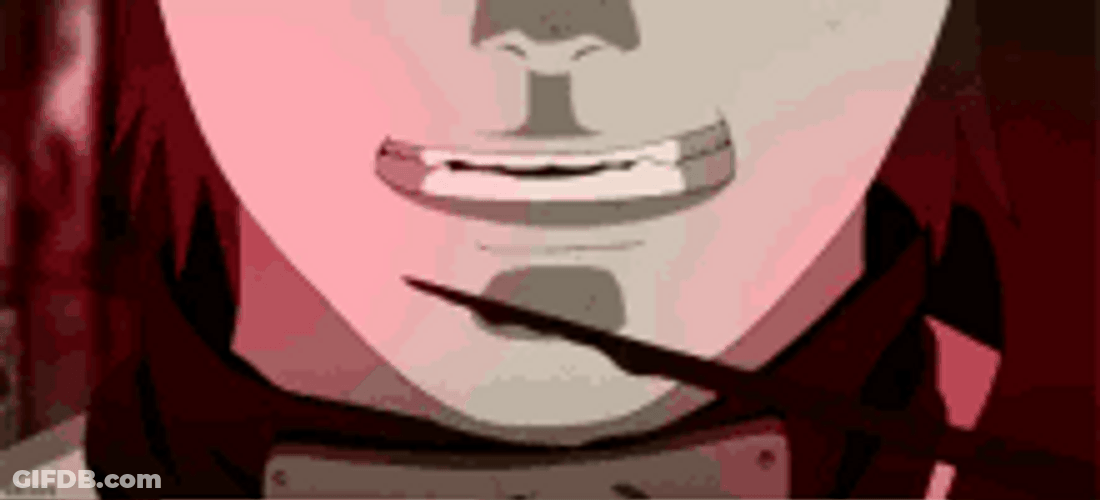 Hidan Licking A Dark Needle GIF
