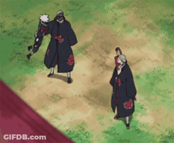 Hidan Playing Catch With Kakuzu GIF