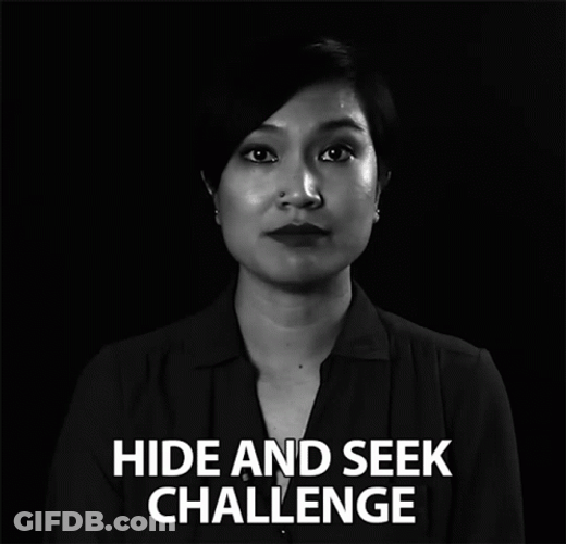 Hide And Seek Challenge Monochromatic Lady GIF