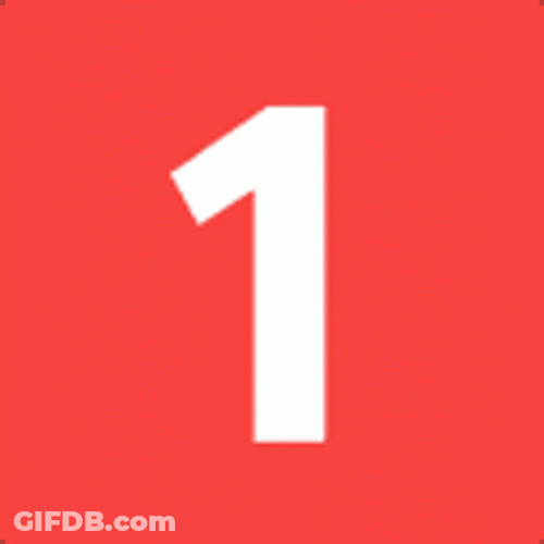 Hide And Seek Peeking Behind Number One GIF