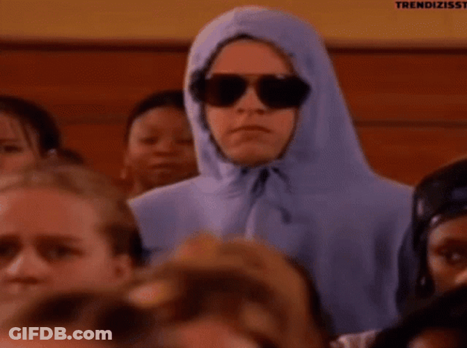 Hide Face With Hoodie And Sunglasses GIF