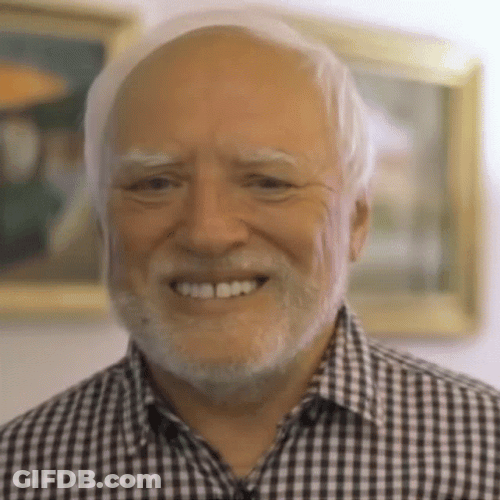 Hide The Pain Harold Iconic Awkward Smile GIF
