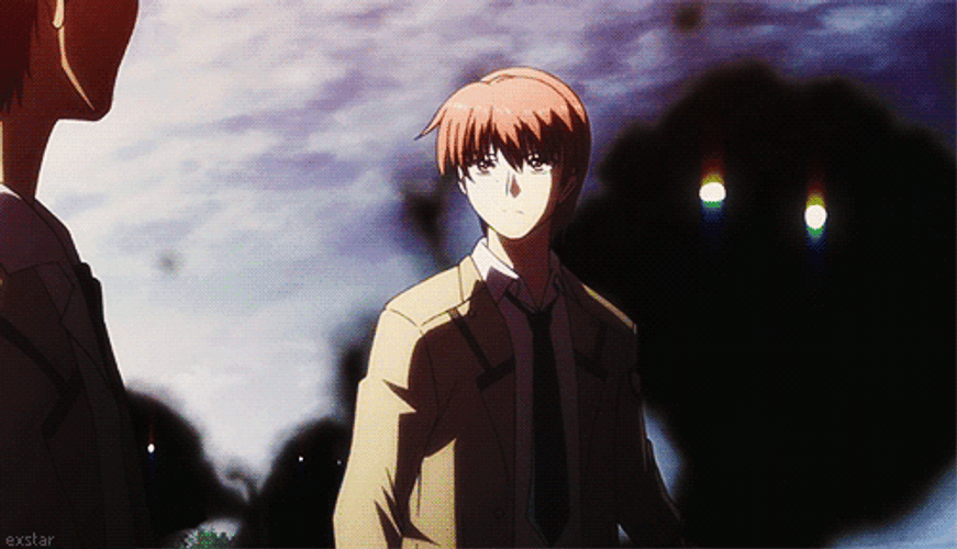 Hideki Firing Gun In Angel Beats GIF
