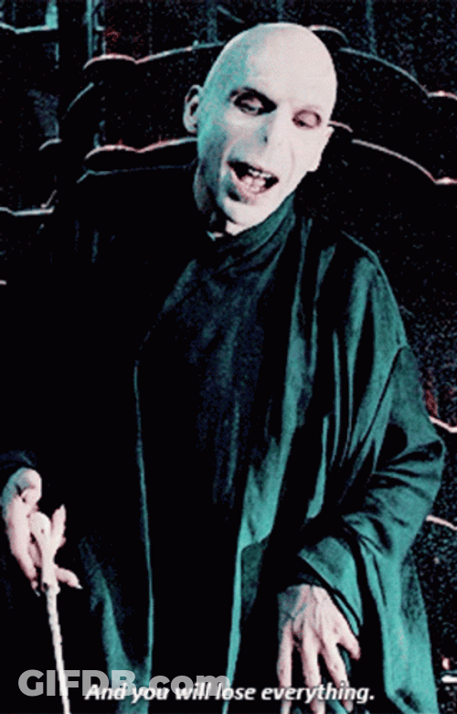 Hideous Antagonist Lord Voldemort GIF