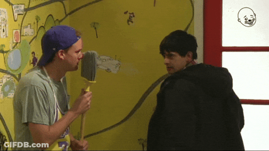 Hiding Meme Getting Scolded Then Hiding Through The Mop GIF