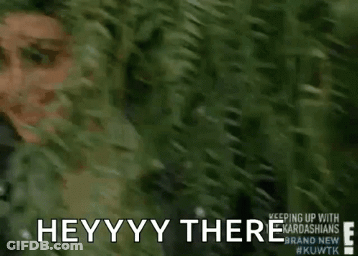 Hiding Meme Kim Kardashian Hey There GIF