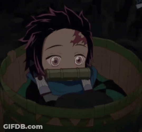 Hiding Nezuko Vs Daki  Demon Slayer GIF