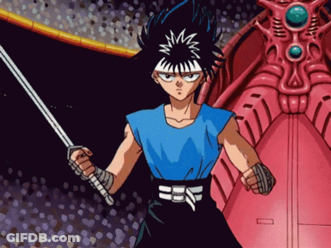 Hiei Ghost Fighter Magical Sword GIF