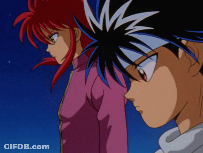 Hiei Youko Kurama Serious Talk GIF