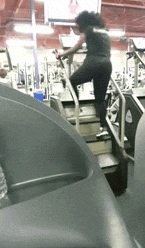 High Energy Gym Girl Workout GIF