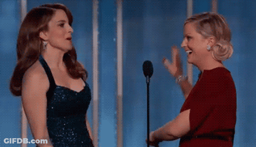 High Five Amy Poehler Tina Fey GIF