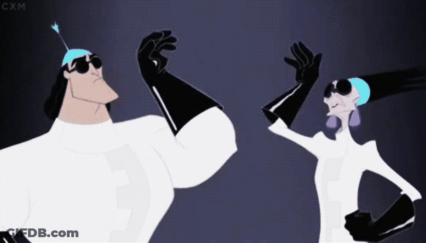High Five Kronk And Yzma GIF