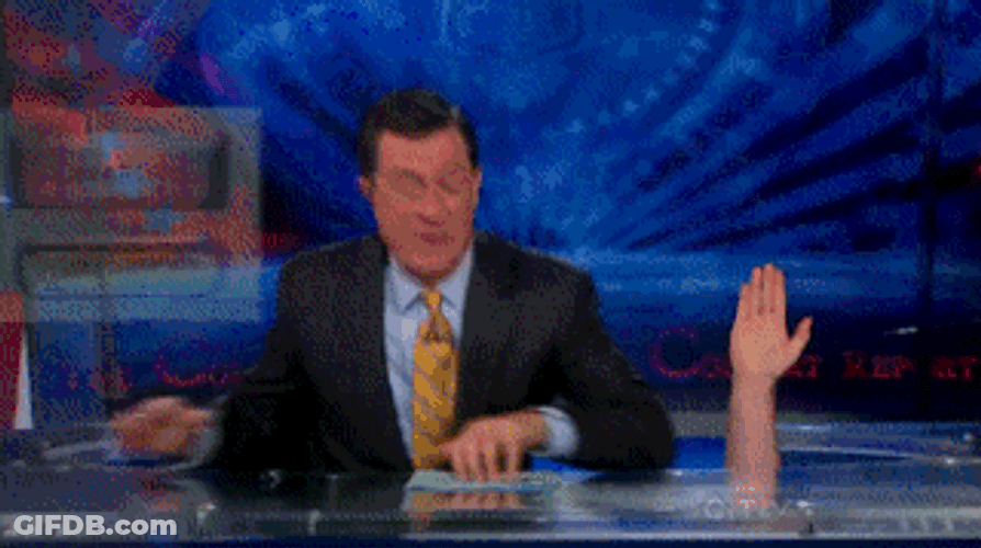 High Five Stephen Colbert GIF
