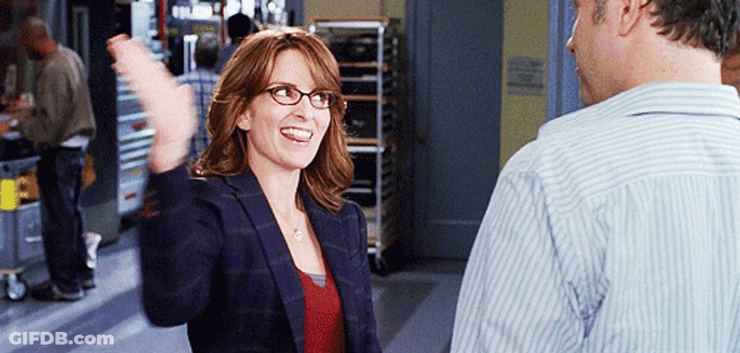 High Five Tina Fey SNL GIF