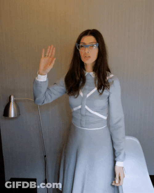 High Five Young Woman GIF