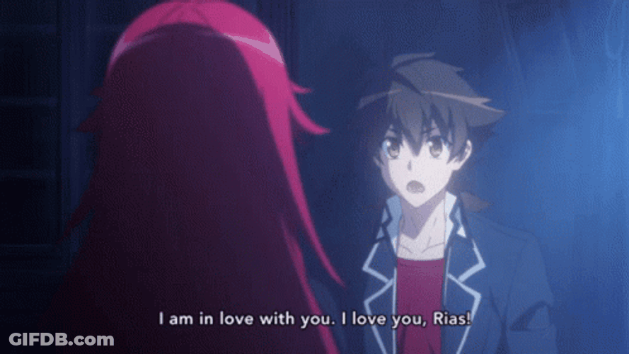 High School DxD Issei Rias Love Confession GIF