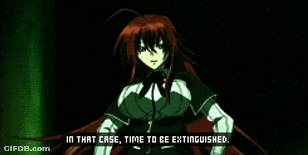 High School DxD Rias Gremory Demonic Power GIF