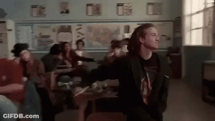 High School Kid Jump Out Window GIF