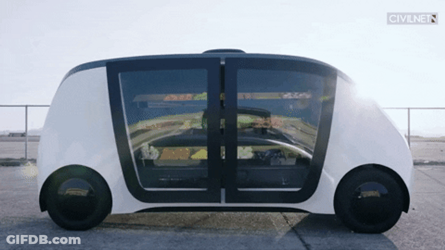 High Tech Robomart Gitex Door Opening GIF