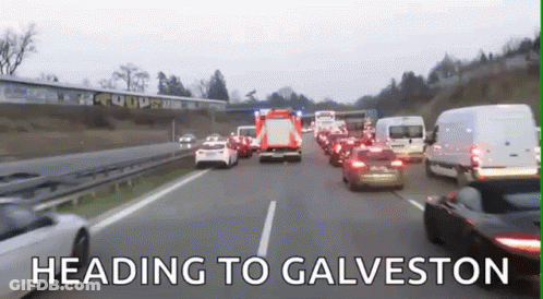 Highway Heading To Galveston GIF