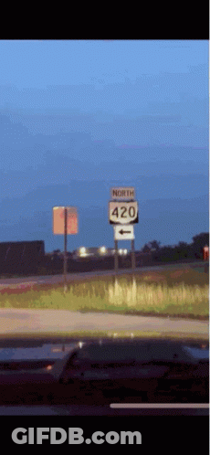 Highway Sign North 420 GIF