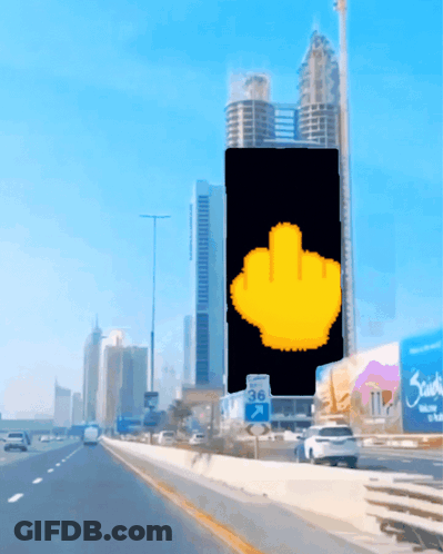 Highway With Sign Saying 36 GIF