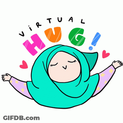 Hijab Woman Virtual Hug GIF