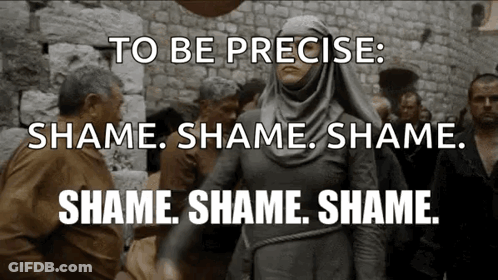 Hijabi Woman Saying To Be Precise Shame Shame GIF